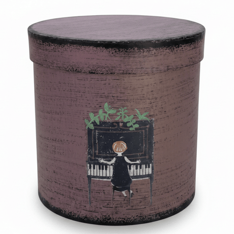AKDC Elegant Round Dusty Mauve Cardboard Gift Box with Piano Girl Artwork Lid for Jewelry, Keepsakes & Decorative Gift Packaging – 17×17 cm - Al Kabayel Discount CentreAKDC Elegant Round Dusty Mauve Cardboard Gift Box with Piano Girl Artwork Lid for Jewelry, Keepsakes & Decorative Gift Packaging – 17×17 cmPacking & Wrapping SuppliesAKDCAl Kabayel Discount Centre