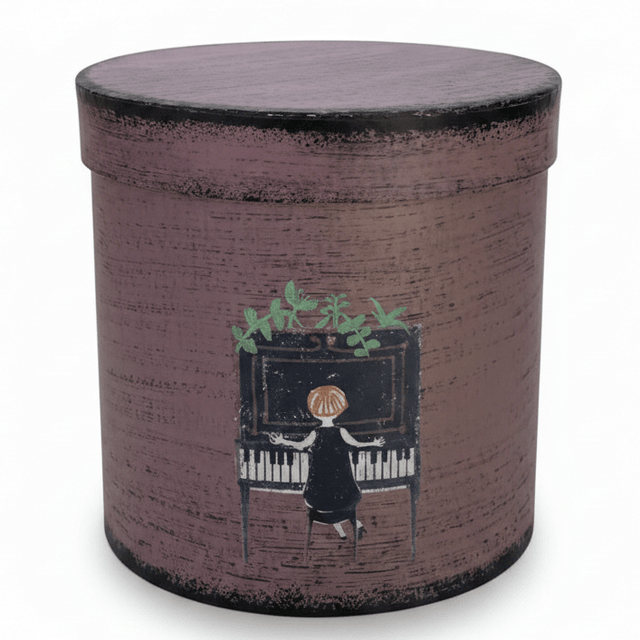 AKDC Elegant Round Dusty Mauve Cardboard Gift Box with Piano Girl Artwork Lid for Jewelry, Keepsakes & Decorative Gift Packaging – 17×17 cm - Al Kabayel Discount CentreAKDC Elegant Round Dusty Mauve Cardboard Gift Box with Piano Girl Artwork Lid for Jewelry, Keepsakes & Decorative Gift Packaging – 17×17 cmPacking & Wrapping SuppliesAKDCAl Kabayel Discount Centre