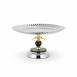 AKDC Elegant Round Silver Metal Serving Tray 30×15 cm Stylish Platter for Serving Desserts & Snacks - Al Kabayel Discount CentreAKDC Elegant Round Silver Metal Serving Tray 30×15 cm Stylish Platter for Serving Desserts & SnacksServing TraysAKDCAl Kabayel Discount Centre