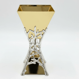 AKDC Elegant Silver and Gold Metal Incense Burner Premium Home Fragrance Burner 20cm - Al Kabayel Discount CentreAKDC Elegant Silver and Gold Metal Incense Burner Premium Home Fragrance Burner 20cmIncense BurnerAKDCAl Kabayel Discount Centre