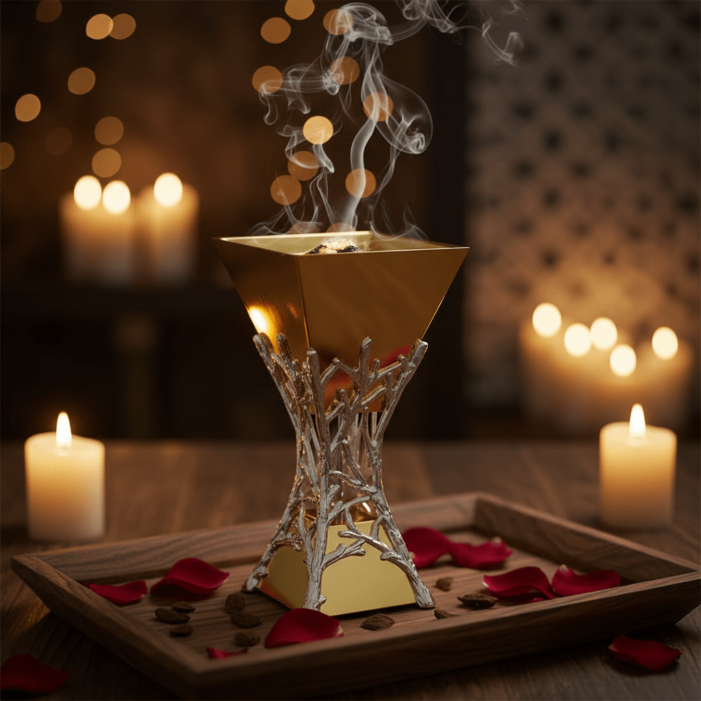 AKDC Elegant Silver and Gold Metal Incense Burner Premium Home Fragrance Burner 20cm - Al Kabayel Discount CentreAKDC Elegant Silver and Gold Metal Incense Burner Premium Home Fragrance Burner 20cmIncense BurnerAKDCAl Kabayel Discount Centre