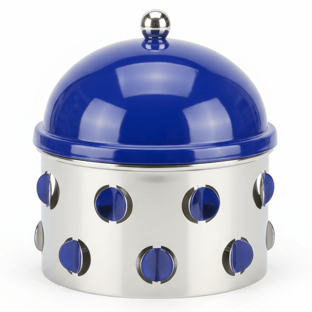 AKDC Elegant Silver & Blue Round Dates Bowl 20×15 cm Premium Serving Bowl for Dry Fruits - Al Kabayel Discount CentreAKDC Elegant Silver & Blue Round Dates Bowl 20×15 cm Premium Serving Bowl for Dry FruitsBowlsAKDCAl Kabayel Discount Centre