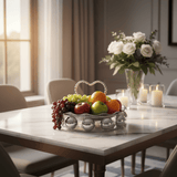 AKDC elegant silver metal candy tray decorative serving tray premium table display 22cm - Al Kabayel Discount CentreAKDC elegant silver metal candy tray decorative serving tray premium table display 22cmServing TraysAKDCAl Kabayel Discount Centre