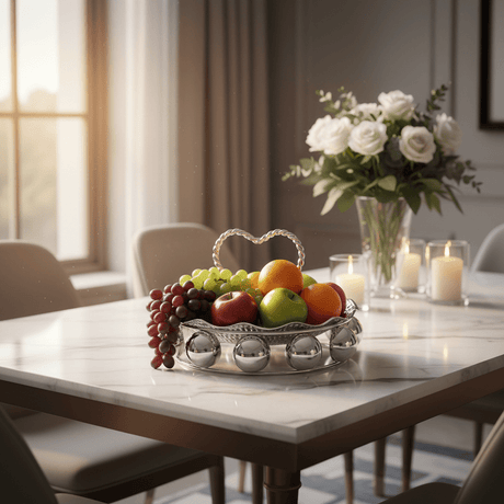 AKDC elegant silver metal candy tray decorative serving tray premium table display 22cm - Al Kabayel Discount CentreAKDC elegant silver metal candy tray decorative serving tray premium table display 22cmServing TraysAKDCAl Kabayel Discount Centre