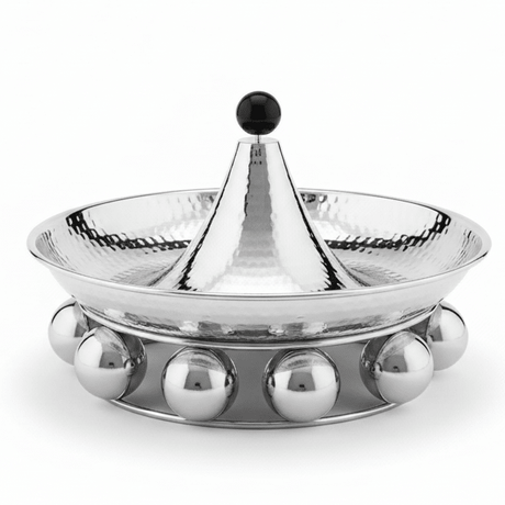 AKDC elegant silver metal candy tray luxury serving tray premium table decor platter 25.5cm - Al Kabayel Discount CentreAKDC elegant silver metal candy tray luxury serving tray premium table decor platter 25.5cmServing TraysAKDCAl Kabayel Discount Centre