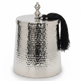 AKDC Elegant Silver Metal Dates Serving Pot with Lid for Ramadan, Hospitality, and Table Presentation (15 × 11 cm) - Al Kabayel Discount CentreAKDC Elegant Silver Metal Dates Serving Pot with Lid for Ramadan, Hospitality, and Table Presentation (15 × 11 cm)Jars & Food SaversAKDCAl Kabayel Discount Centre