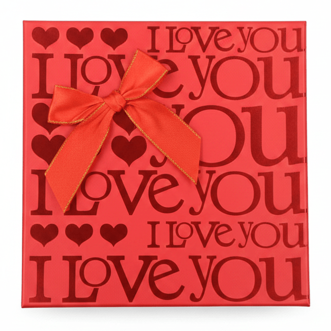 AKDC Elegant Square Red Cardboard Gift Box with Love Text Design for Romantic Gifts, Valentine Packaging & Gift Hampers – 18×18×10 cm - Al Kabayel Discount CentreAKDC Elegant Square Red Cardboard Gift Box with Love Text Design for Romantic Gifts, Valentine Packaging & Gift Hampers – 18×18×10 cmPacking & Wrapping SuppliesAKDCAl Kabayel Discount Centre