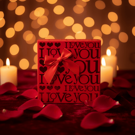 AKDC Elegant Square Red Cardboard Gift Box with Love Text Design for Romantic Gifts, Valentine Packaging & Gift Hampers – 18×18×10 cm - Al Kabayel Discount CentreAKDC Elegant Square Red Cardboard Gift Box with Love Text Design for Romantic Gifts, Valentine Packaging & Gift Hampers – 18×18×10 cmPacking & Wrapping SuppliesAKDCAl Kabayel Discount Centre