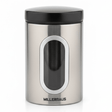 AKDC Elegant Stainless Steel Kitchen Storage Canister with Airtight Black Lid, Modern Countertop Design 1.1L - Al Kabayel Discount CentreAKDC Elegant Stainless Steel Kitchen Storage Canister with Airtight Black Lid, Modern Countertop Design 1.1LJars & Food SaversAKDCAl Kabayel Discount Centre
