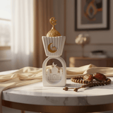 AKDC Elegant White Ceramic Incense Burner with Shiny Gold Lid – Luxury Decorative Aromatherapy Accessory – 20 cm - Al Kabayel Discount CentreAKDC Elegant White Ceramic Incense Burner with Shiny Gold Lid – Luxury Decorative Aromatherapy Accessory – 20 cmCeramic Incense BurnerAKDCAl Kabayel Discount Centre