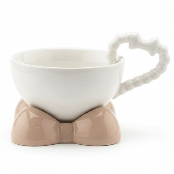 AKDC Elegant White Ceramic Mug with Beige Saucer & Comfortable Grip Handle 250ml - Al Kabayel Discount CentreAKDC Elegant White Ceramic Mug with Beige Saucer & Comfortable Grip Handle 250mlTea CupsAKDCAl Kabayel Discount Centre