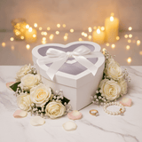 AKDC Elegant White Double Heart Cardboard Gift Box with Clear Cover for Minimalist Gift Packaging, Wedding & Special Occasions – 29×20×8 cm - Al Kabayel Discount CentreAKDC Elegant White Double Heart Cardboard Gift Box with Clear Cover for Minimalist Gift Packaging, Wedding & Special Occasions – 29×20×8 cmPacking & Wrapping SuppliesAKDCAl Kabayel Discount Centre