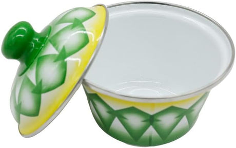 AKDC Enamel Bowl W/Lid 14Cm Green - Al Kabayel Discount CentreAKDC Enamel Bowl W/Lid 14Cm GreenBowlsAKDCAl Kabayel Discount Centre