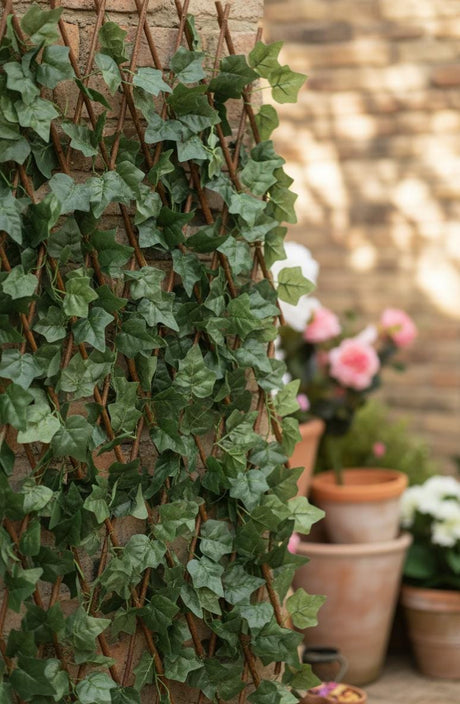 AKDC Expandable Wooden Trellis with Flexible Ivy Leaf Design – Plastic & Wood – 120×20 cm (Unexpanded) Decorative Panel - Al Kabayel Discount CentreAKDC Expandable Wooden Trellis with Flexible Ivy Leaf Design – Plastic & Wood – 120×20 cm (Unexpanded) Decorative PanelArtificial FloraAKDCAl Kabayel Discount Centre