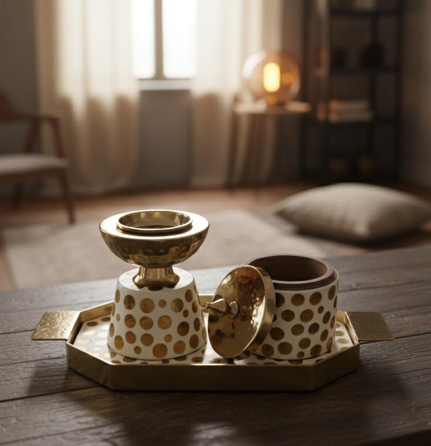 AKDC Extra Large Wooden Incense Burner with Tray & Storage Container 36x16 cm – Traditional Brown & Cream Handcrafted Home Fragrance Holder - Al Kabayel Discount CentreAKDC Extra Large Wooden Incense Burner with Tray & Storage Container 36x16 cm – Traditional Brown & Cream Handcrafted Home Fragrance HolderWooden Incense BurnerAKDCAl Kabayel Discount Centre