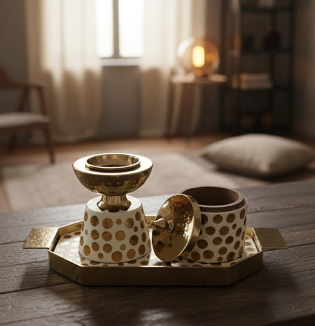 AKDC Extra Large Wooden Incense Burner with Tray & Storage Container 36x16 cm – Traditional Brown & Cream Handcrafted Home Fragrance Holder - Al Kabayel Discount CentreAKDC Extra Large Wooden Incense Burner with Tray & Storage Container 36x16 cm – Traditional Brown & Cream Handcrafted Home Fragrance HolderWooden Incense BurnerAKDCAl Kabayel Discount Centre