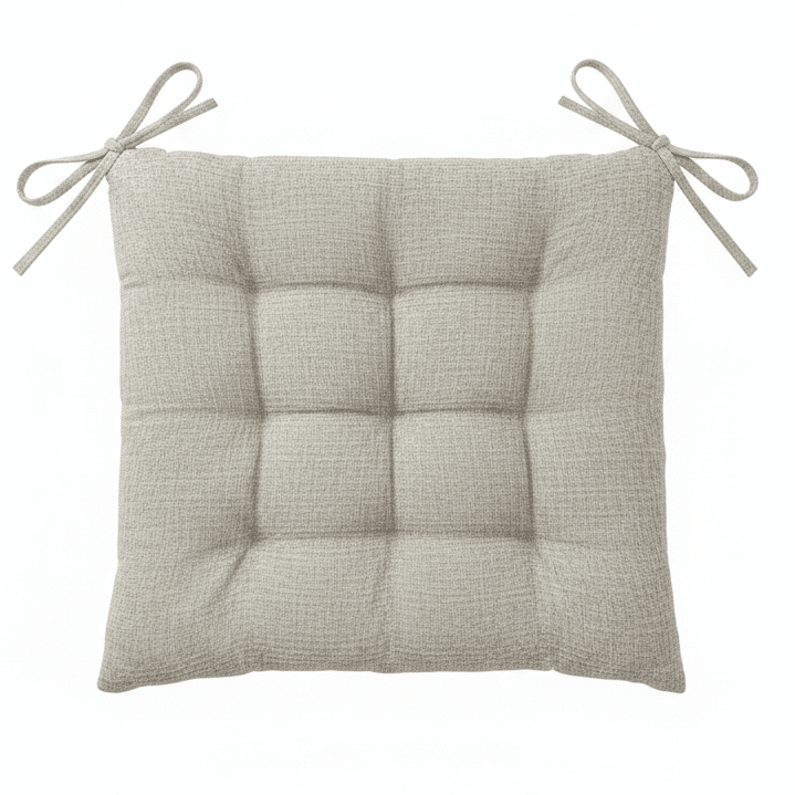 AKDC Fabric Light Beige Square Seat Cushion with Ties Neutral Soft Chair Pad for Home Office and Dining Chairs 40 cm - Al Kabayel Discount CentreAKDC Fabric Light Beige Square Seat Cushion with Ties Neutral Soft Chair Pad for Home Office and Dining Chairs 40 cmFloor Pillows & CushionsAKDCAl Kabayel Discount Centre