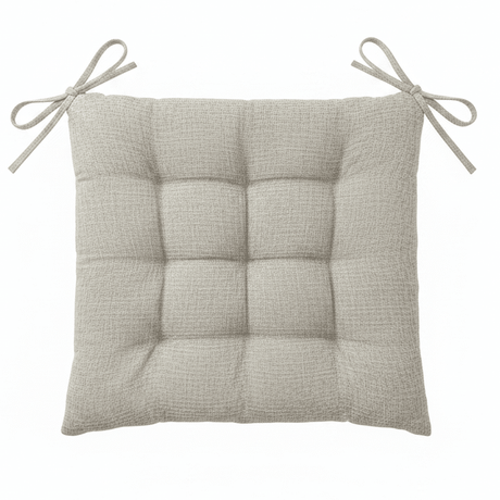 AKDC Fabric Light Beige Square Seat Cushion with Ties Neutral Soft Chair Pad for Home Office and Dining Chairs 40 cm - Al Kabayel Discount CentreAKDC Fabric Light Beige Square Seat Cushion with Ties Neutral Soft Chair Pad for Home Office and Dining Chairs 40 cmFloor Pillows & CushionsAKDCAl Kabayel Discount Centre