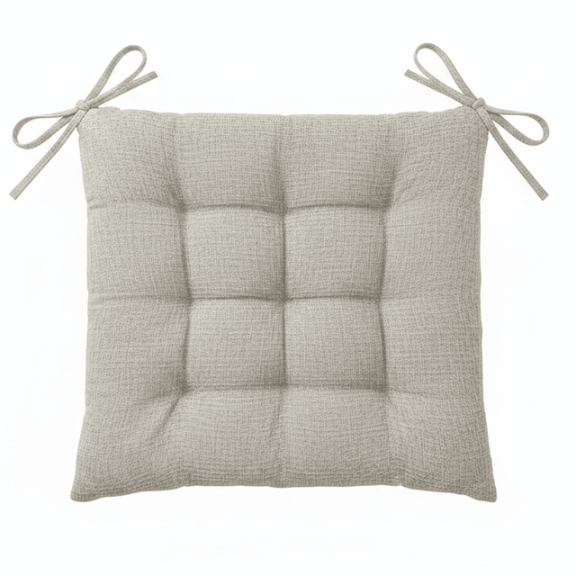 AKDC Fabric Light Beige Square Seat Cushion with Ties Neutral Soft Chair Pad for Home Office and Dining Chairs 40 cm - Al Kabayel Discount CentreAKDC Fabric Light Beige Square Seat Cushion with Ties Neutral Soft Chair Pad for Home Office and Dining Chairs 40 cmFloor Pillows & CushionsAKDCAl Kabayel Discount Centre