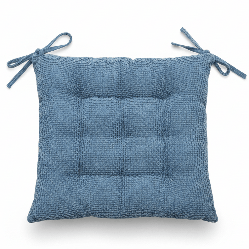 AKDC Fabric Light Blue Square Chair Cushion with Ties Soft Comfortable Seat Pad for Dining Chairs and Living Room 40 cm - Al Kabayel Discount CentreAKDC Fabric Light Blue Square Chair Cushion with Ties Soft Comfortable Seat Pad for Dining Chairs and Living Room 40 cmFloor Pillows & CushionsAKDCAl Kabayel Discount Centre
