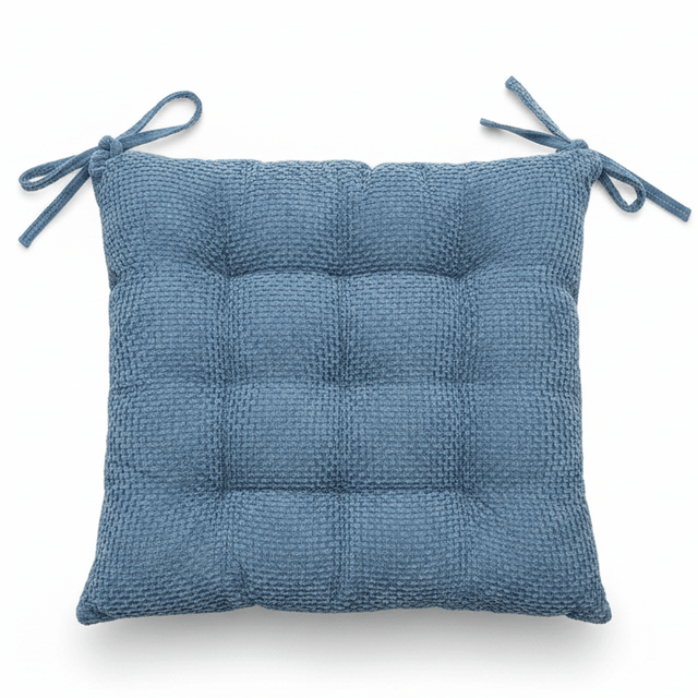 AKDC Fabric Light Blue Square Chair Cushion with Ties Soft Comfortable Seat Pad for Dining Chairs and Living Room 40 cm - Al Kabayel Discount CentreAKDC Fabric Light Blue Square Chair Cushion with Ties Soft Comfortable Seat Pad for Dining Chairs and Living Room 40 cmFloor Pillows & CushionsAKDCAl Kabayel Discount Centre