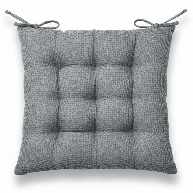AKDC Fabric Medium Grey Square Chair Cushion with Ties Durable Comfortable Seat Pad for Office and Dining Chairs 40 cm - Al Kabayel Discount CentreAKDC Fabric Medium Grey Square Chair Cushion with Ties Durable Comfortable Seat Pad for Office and Dining Chairs 40 cmFloor Pillows & CushionsAKDCAl Kabayel Discount Centre