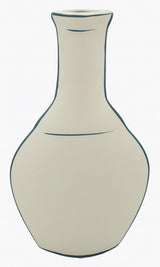 AKDC Flared Neck Clay Flower Vase 15cm*4.5cm*26cm, White and Blue - Al Kabayel Discount CentreAKDC Flared Neck Clay Flower Vase 15cm*4.5cm*26cm, White and BlueFlower/Plant PotsAKDCAl Kabayel Discount Centre