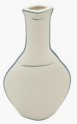 AKDC Flared Neck Clay Flower Vase 15cm*4.5cm*26cm, White and Blue - Al Kabayel Discount CentreAKDC Flared Neck Clay Flower Vase 15cm*4.5cm*26cm, White and BlueFlower/Plant PotsAKDCAl Kabayel Discount Centre