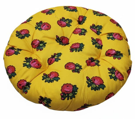 AKDC Floral Pattern Round Decorative Cushion for Sofa & Accent Chair – Yellow Cotton Fabric, 45 cm - Al Kabayel Discount CentreAKDC Floral Pattern Round Decorative Cushion for Sofa & Accent Chair – Yellow Cotton Fabric, 45 cmFloor Pillows & CushionsAKDCAl Kabayel Discount Centre
