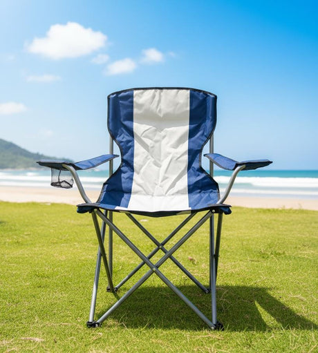 AKDC Foldable Camping Chair Large Size | Heavy - Duty Portable Outdoor Seat | Strong Steel Frame Folding Chair for Camping, Picnic & Outdoor Events – Assorted Colors - Al Kabayel Discount CentreAKDC Foldable Camping Chair Large Size | Heavy - Duty Portable Outdoor Seat | Strong Steel Frame Folding Chair for Camping, Picnic & Outdoor Events – Assorted ColorsCamping ChairsAKDCAl Kabayel Discount Centre