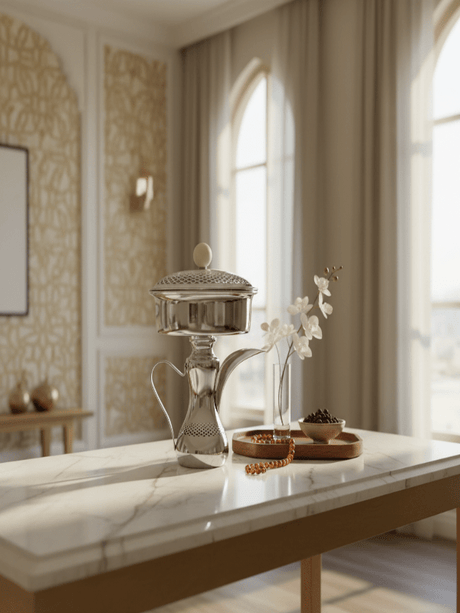 AKDC Footed Dallah - Style Metal Candy Bowl – Premium Silver Finish, Large Decorative Arabic Serving Bowl, 35 cm - Al Kabayel Discount CentreAKDC Footed Dallah - Style Metal Candy Bowl – Premium Silver Finish, Large Decorative Arabic Serving Bowl, 35 cmJars & Food SaversAKDCAl Kabayel Discount Centre