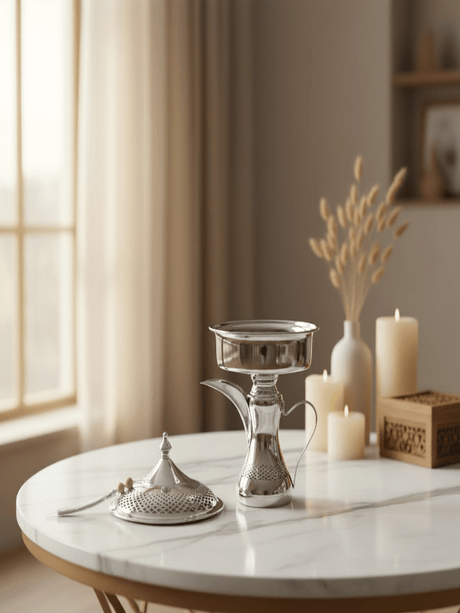 AKDC Footed Dallah - Style Metal Candy Bowl – Premium Silver Finish, Large Decorative Arabic Serving Bowl, 35 cm - Al Kabayel Discount CentreAKDC Footed Dallah - Style Metal Candy Bowl – Premium Silver Finish, Large Decorative Arabic Serving Bowl, 35 cmJars & Food SaversAKDCAl Kabayel Discount Centre