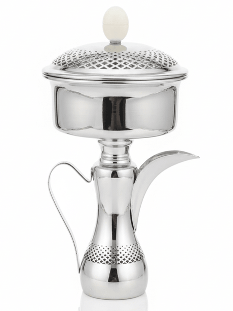 AKDC Footed Dallah - Style Metal Candy Bowl – Premium Silver Finish, Large Decorative Arabic Serving Bowl, 35 cm - Al Kabayel Discount CentreAKDC Footed Dallah - Style Metal Candy Bowl – Premium Silver Finish, Large Decorative Arabic Serving Bowl, 35 cmJars & Food SaversAKDCAl Kabayel Discount Centre