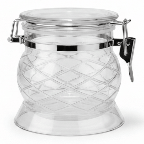 AKDC Footed Diamond Cut Acrylic Storage Canister Airtight for Stylish Kitchen Display 10 × 8 cm - Al Kabayel Discount CentreAKDC Footed Diamond Cut Acrylic Storage Canister Airtight for Stylish Kitchen Display 10 × 8 cmJars & Food SaversAKDCAl Kabayel Discount Centre