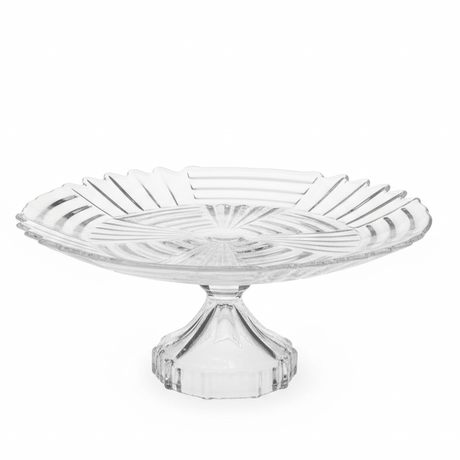 AKDC Footed Glass Cake Stand – Elegant Display Stand for Cakes, Pastries & Dessert Presentation 20×10 cm - Al Kabayel Discount CentreAKDC Footed Glass Cake Stand – Elegant Display Stand for Cakes, Pastries & Dessert Presentation 20×10 cmserving traysAKDCAl Kabayel Discount Centre