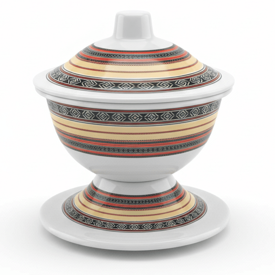 AKDC Footed Melamine Bowl with Lid – Unique Contemporary Design, Lightweight & Durable Serving Bowl for Home Use (16 × 12 cm) - Al Kabayel Discount CentreAKDC Footed Melamine Bowl with Lid – Unique Contemporary Design, Lightweight & Durable Serving Bowl for Home Use (16 × 12 cm)BowlsAKDCAl Kabayel Discount Centre