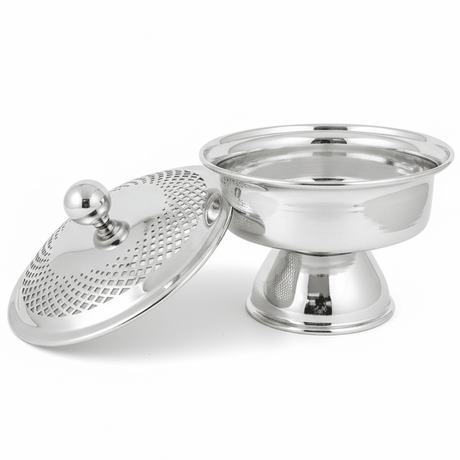 AKDC Footed Metal Candy Bowl – Luxury Silver Finish, Decorative Serving Bowl for Dining & Events, 20 × 18 cm - Al Kabayel Discount CentreAKDC Footed Metal Candy Bowl – Luxury Silver Finish, Decorative Serving Bowl for Dining & Events, 20 × 18 cmJars & Food SaversAKDCAl Kabayel Discount Centre