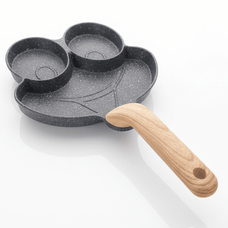 AKDC Frog Face 3 - in - 1 Non - Stick Pan with Wooden Handle – Gray, 21 cm - Al Kabayel Discount CentreAKDC Frog Face 3 - in - 1 Non - Stick Pan with Wooden Handle – Gray, 21 cmFrying Pan & Grill PanAKDCAl Kabayel Discount Centre