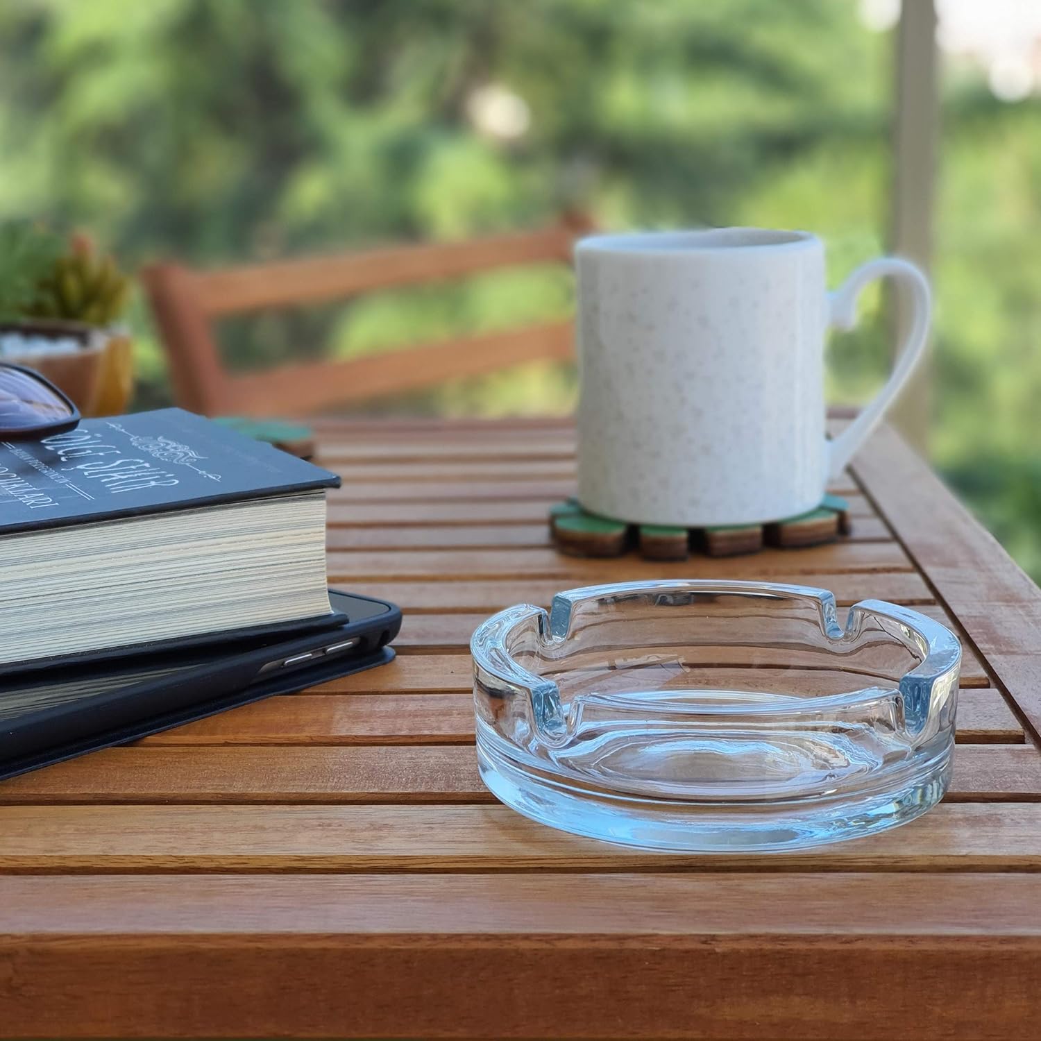 AKDC Glass Ashtrays for Cigarettes, Portable Decorative Modern Ashtray for Home Office Indoor Outdoor Patio Use, Fancy Cute Cool Ash Tray, Pack of 2 (Clear) - Al Kabayel Discount CentreAKDC Glass Ashtrays for Cigarettes, Portable Decorative Modern Ashtray for Home Office Indoor Outdoor Patio Use, Fancy Cute Cool Ash Tray, Pack of 2 (Clear)Al Kabayel Discount CenterAl Kabayel Discount Centre