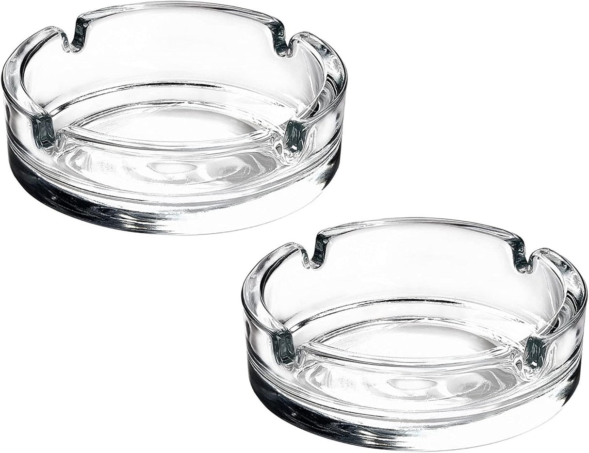 AKDC Glass Ashtrays for Cigarettes, Round Ash Tray for Home Office Patio Porch Deck Decoration, Cute Pretty Ash holders for Indoor or Outdoor Use, Pack of 2 (Clear) - Al Kabayel Discount CentreAKDC Glass Ashtrays for Cigarettes, Round Ash Tray for Home Office Patio Porch Deck Decoration, Cute Pretty Ash holders for Indoor or Outdoor Use, Pack of 2 (Clear)Al Kabayel Discount CenterAl Kabayel Discount Centre