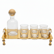 AKDC Glass Beverage Set with Gold Metal Holder 45×20 cm Elegant Drink Serving Set for Guests - Al Kabayel Discount CentreAKDC Glass Beverage Set with Gold Metal Holder 45×20 cm Elegant Drink Serving Set for GuestsOrganizers & AccessoriesAKDCAl Kabayel Discount Centre