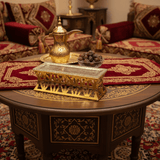 AKDC Glass Buffet Display Stand with Gold Metal Base 30×10 cm Elegant Food Presentation Stand - Al Kabayel Discount CentreAKDC Glass Buffet Display Stand with Gold Metal Base 30×10 cm Elegant Food Presentation StandServing TraysAKDCAl Kabayel Discount Centre