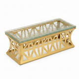 AKDC Glass Buffet Display Stand with Gold Metal Base 30×10 cm Elegant Food Presentation Stand - Al Kabayel Discount CentreAKDC Glass Buffet Display Stand with Gold Metal Base 30×10 cm Elegant Food Presentation StandServing TraysAKDCAl Kabayel Discount Centre