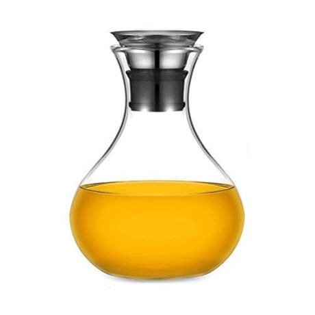 AKDC Glass Decanter with Air - Tight Metal Lid 1500ml, Clear & Transparent - Al Kabayel Discount CentreAKDC Glass Decanter with Air - Tight Metal Lid 1500ml, Clear & TransparentJugsAKDCAl Kabayel Discount Centre