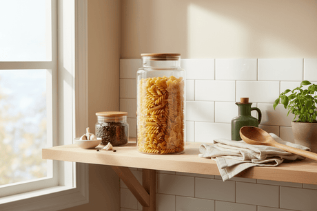 AKDC Glass Jar with Wooden Lid 5L, Clear and Transparent - Al Kabayel Discount CentreAKDC Glass Jar with Wooden Lid 5L, Clear and TransparentJars & Food SaversAKDCAl Kabayel Discount Centre