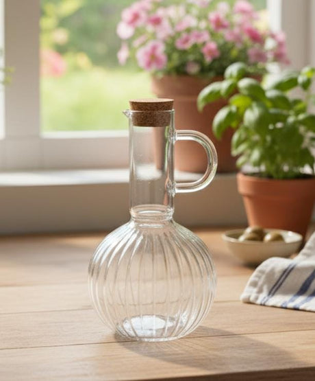AKDC Glass Oil Pot/Dispenser with Cork Lid 500ml, Clear & Transparent - Al Kabayel Discount CentreAKDC Glass Oil Pot/Dispenser with Cork Lid 500ml, Clear & TransparentKitchen Utensils & GadgetsAKDCAl Kabayel Discount Centre