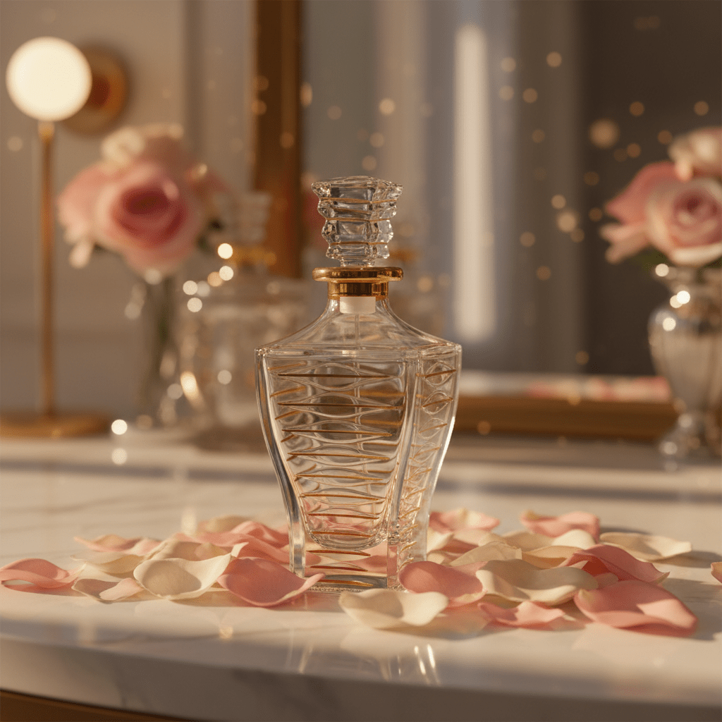 AKDC glass perfume bottle with gold finish 200ml luxury refillable fragrance container premium display item - Al Kabayel Discount CentreAKDC glass perfume bottle with gold finish 200ml luxury refillable fragrance container premium display itemPerfume BottlesAKDCAl Kabayel Discount Centre