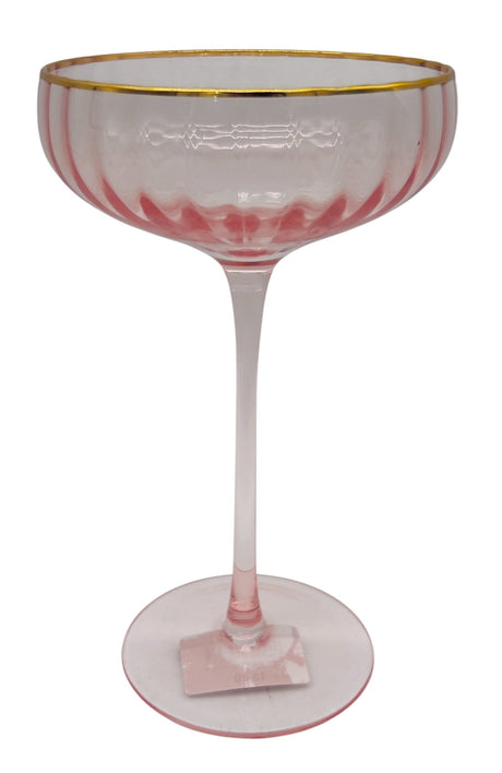 AKDC Glass Stem Cocktail Glass, Transparent Pink - Al Kabayel Discount CentreAKDC Glass Stem Cocktail Glass, Transparent PinkTumblerAKDCAl Kabayel Discount Centre