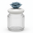 AKDC glass sugar pot with white ceramic lid decorative storage container elegant kitchen use 10*6cm - Al Kabayel Discount CentreAKDC glass sugar pot with white ceramic lid decorative storage container elegant kitchen use 10*6cmJars & Food SaversAKDCAl Kabayel Discount Centre