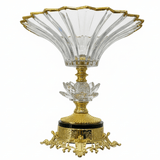AKDC Gold Base Footed Glass Fruit Bowl – Premium Elevated Fruit Bowl for Dining Table Décor – 25×15 cm - Al Kabayel Discount CentreAKDC Gold Base Footed Glass Fruit Bowl – Premium Elevated Fruit Bowl for Dining Table Décor – 25×15 cmBowlsAKDCAl Kabayel Discount Centre